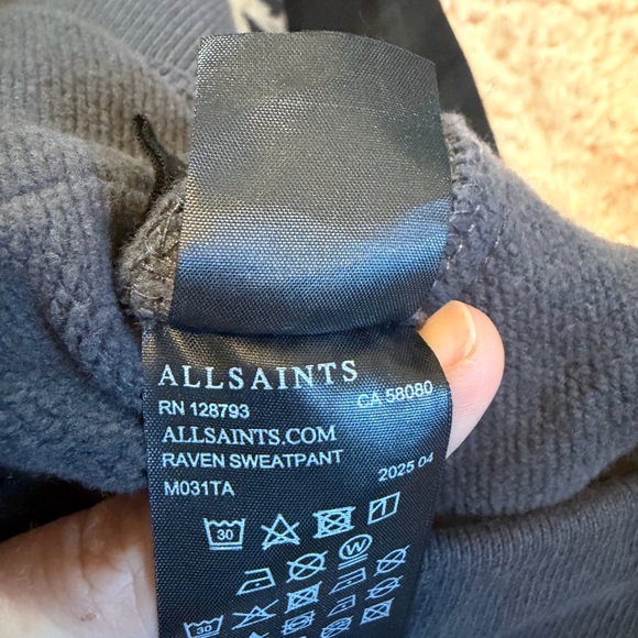 All Saints Men's Gray Sweatpants LIKE NEW - Picture 10 of 10